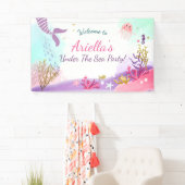 Bannière d'anniversaire de sirène Under The Sea Ro (En situation)