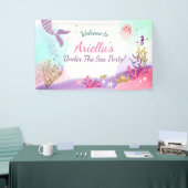 Bannière d'anniversaire de sirène Under The Sea Ro (Salon professionnel)