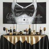 Bannière d'anniversaire de smoking pour hommes