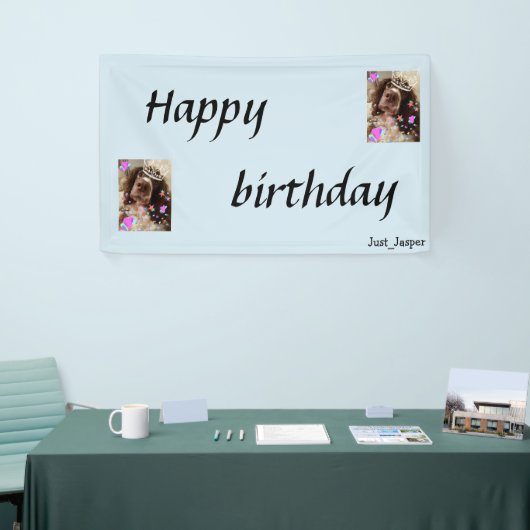 Bannière d'anniversaire de springer spaniel (Salon professionnel)