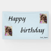 Bannière d'anniversaire de springer spaniel (Horizontal)