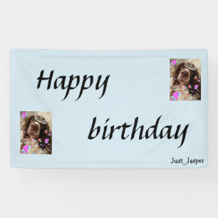 Bannière d'anniversaire de springer spaniel
