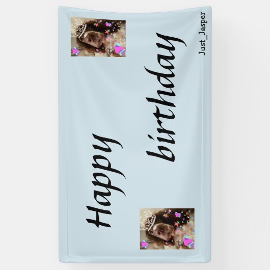 Bannière d'anniversaire de springer spaniel (Vertical)