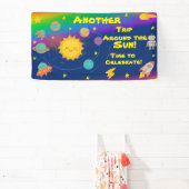 Bannière d'anniversaire de style crayon comestible (Insitu)