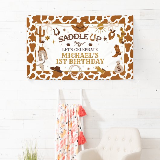 Bannière d'anniversaire de Western First Rodeo (En situation)