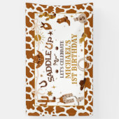 Bannière d'anniversaire de Western First Rodeo (Vertical)