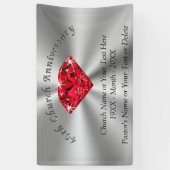 Bannière d'anniversaire d'église ou votre (Vertical)