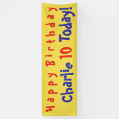 Bannière d'anniversaire d'enfant avec nom et âge (Vertical)