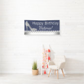 Bannière d'anniversaire Denim et Diamant (En situation)