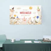 Bannière d'anniversaire des animaux de ferme (Salon professionnel)