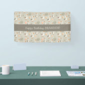 Bannière d'anniversaire des oies d'aquarelle migno (Salon professionnel)