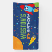 Bannière d'anniversaire d'espace extra-atmosphériq (Verticale)