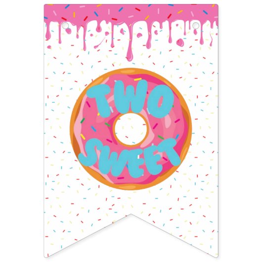 Bannière d'anniversaire deux douces (Premier drapeau)