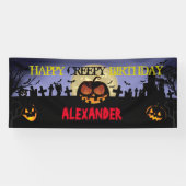 Bannière d'anniversaire d'Halloween - Bannière de (Horizontal)