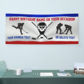 Bannière d'anniversaire d'hockey PERSONNALISÉE par (Salon professionnel)
