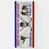 Bannière d'anniversaire d'hockey PERSONNALISÉE par (Vertical)