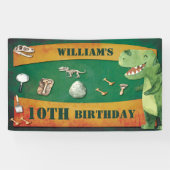 Bannière d'anniversaire Dinosaure (Horizontal)
