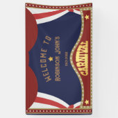 Bannière d'anniversaire du Carnaval bleu et rouge (Vertical)