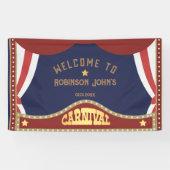 Bannière d'anniversaire du Carnaval bleu et rouge (Horizontal)