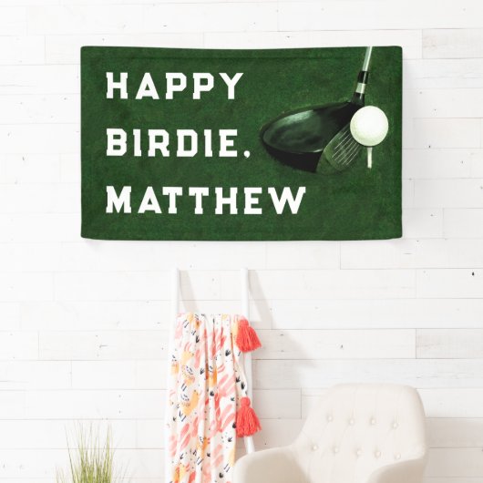 Bannière d'anniversaire du Golf (En situation)