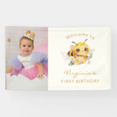 Bannière d'anniversaire du papillon pourpre (Horizontal)