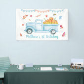 Bannière d'anniversaire du petit camion Citrouille (Salon professionnel)