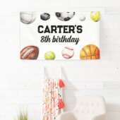 Bannière d'anniversaire du sport (En situation)