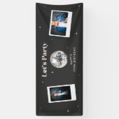 Bannière d'anniversaire élégante et moderne à boul (Vertical)