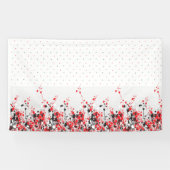 Bannière d'anniversaire | Enseigne florale personn (Horizontal)