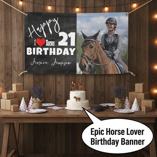 Bannière d'anniversaire Epic Horse