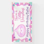 Bannière d'anniversaire Glitter Dumpling (Verticale)