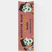Bannière d'anniversaire Halloween Monster Mash (Vertical)