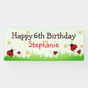 Bannière d'anniversaire heureuse du thème de cocci