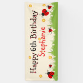 Bannière d'anniversaire heureuse du thème de cocci (Vertical)