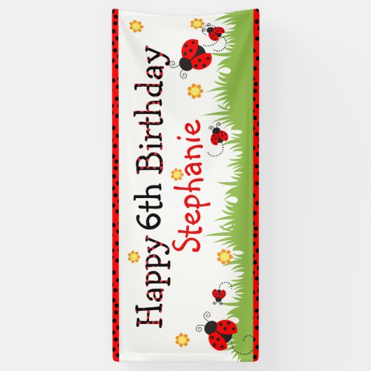 Bannière d'anniversaire heureuse du thème de cocci (Vertical)