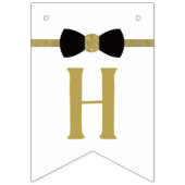 Bannière d'anniversaire joyeuse en noir et or Faux (Deuxième drapeau)