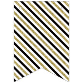 Bannière d'anniversaire joyeuse en noir et or Faux (Premier drapeau)