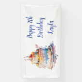 Bannière d'anniversaire joyeuse personnalisée (Verticale)