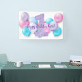 Bannière d'anniversaire joyeuse - Personnalisée (Salon professionnel)