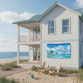 Bannière d'anniversaire joyeuse pour dauphin de l'