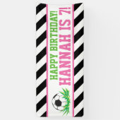 Bannière d'anniversaire joyeuse pour filles de foo (Vertical)