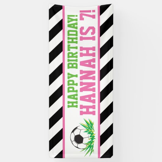 Bannière d'anniversaire joyeuse pour filles de foo (Vertical)