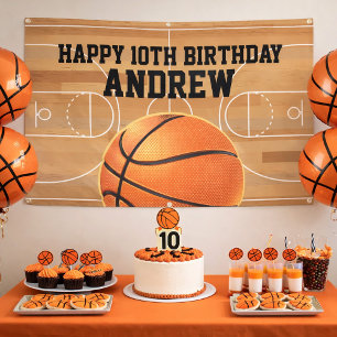 Bannière d'anniversaire joyeux pour le sport de ba