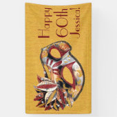 Bannière d'anniversaire Masquerade personnalisée (Vertical)