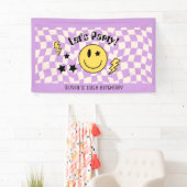 Bannière d'anniversaire mignonne Preppy Y2K violet (En situation)