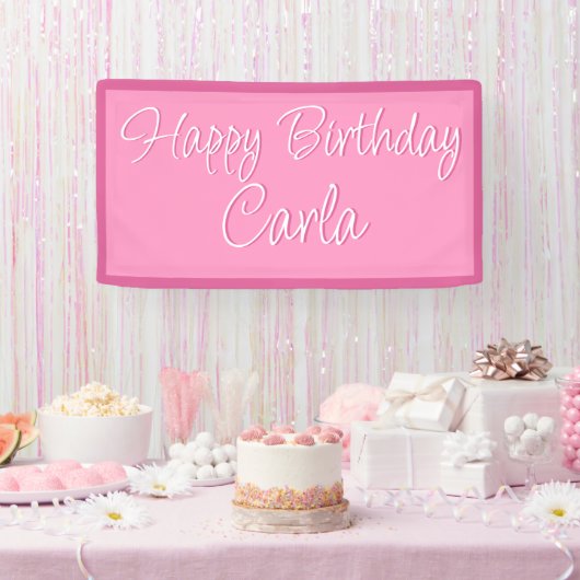 Bannière d'anniversaire - Nom personnalisé (Fête)