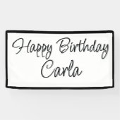 Bannière d'anniversaire - Nom personnalisé (Horizontal)