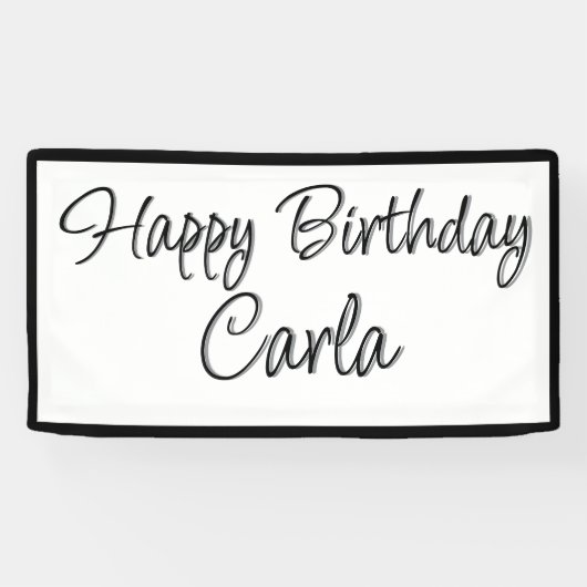 Bannière d'anniversaire - Nom personnalisé (Horizontal)