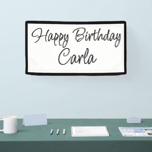 Bannière d'anniversaire - Nom personnalisé (Salon professionnel)
