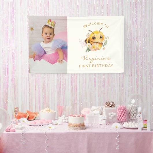 Bannière d'anniversaire Papillon Violet (Fête)